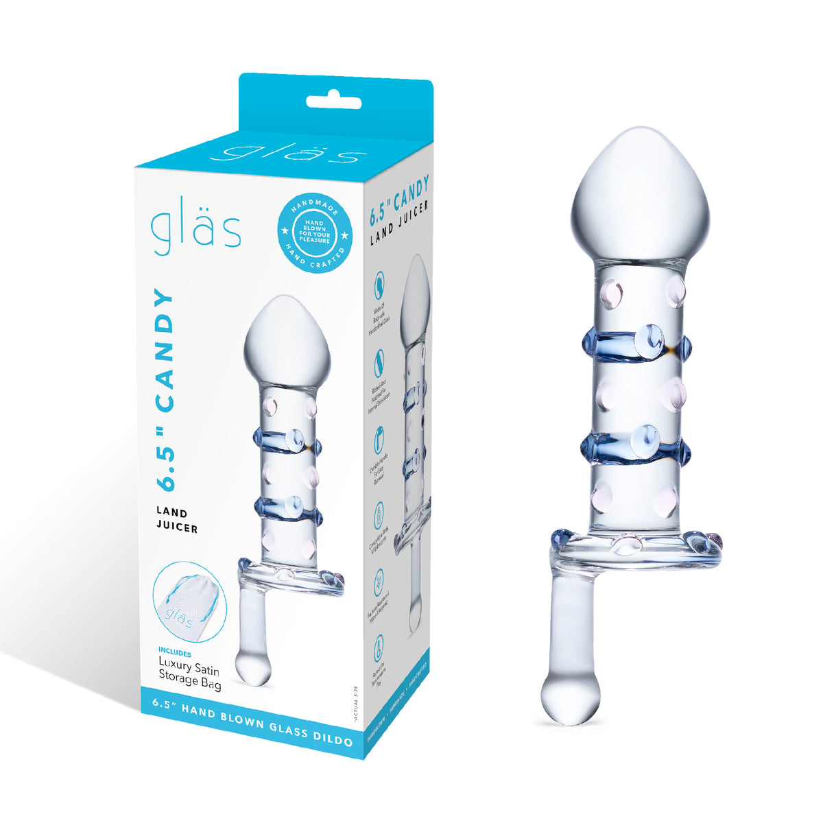 4.5" Candy Land Juicer Nubbed Glass Butt Plug