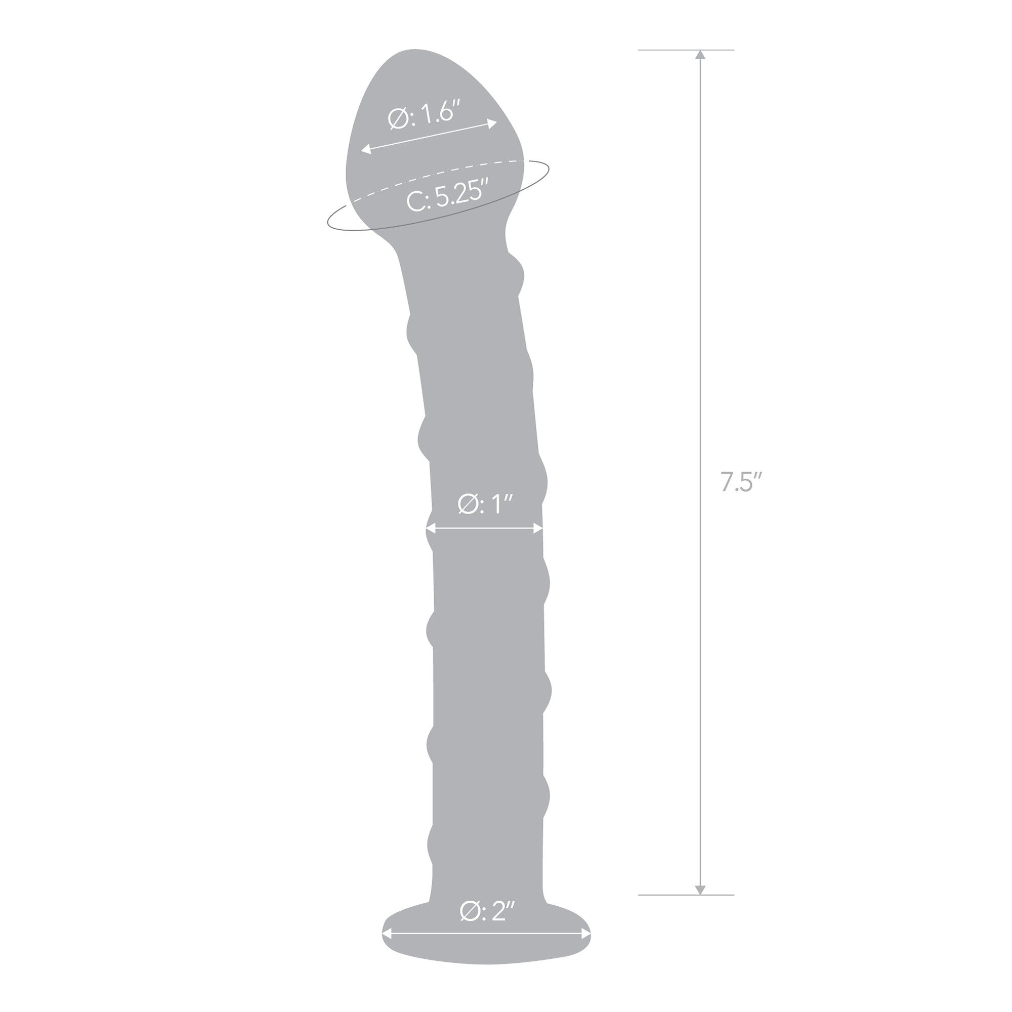 7.5" Mr. Swirly Glass Dildo