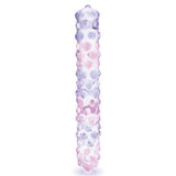 9" Purple Rose Nubbed Glass Dildo