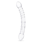 12" Girthy Double Trouble Curved Glass Dildo