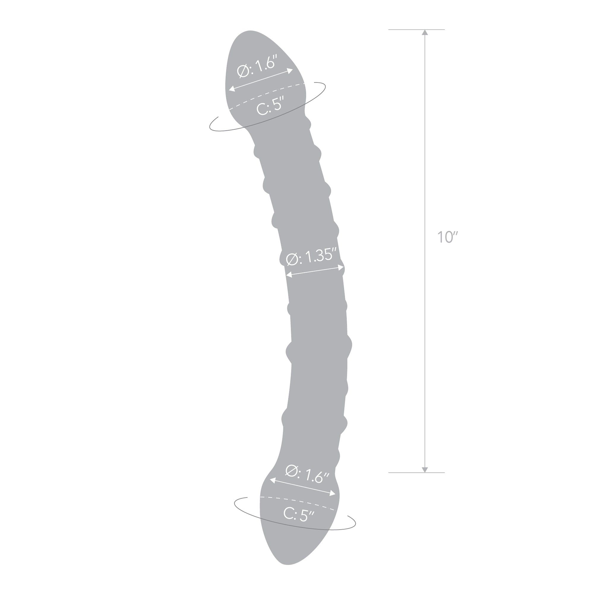 12" Girthy Double Trouble Curved Dildo