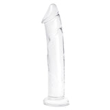 12" Veiny Glass Dildo With Flat Base
