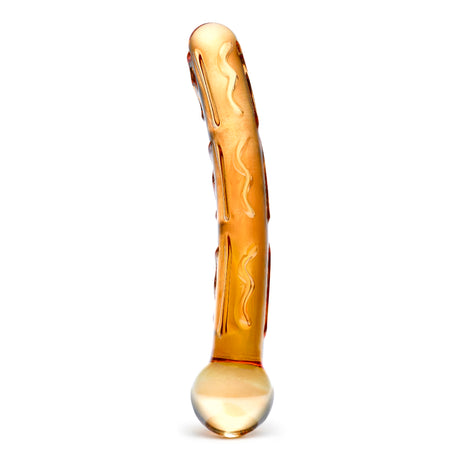 6.25" Orange Tickler Glass Dildo