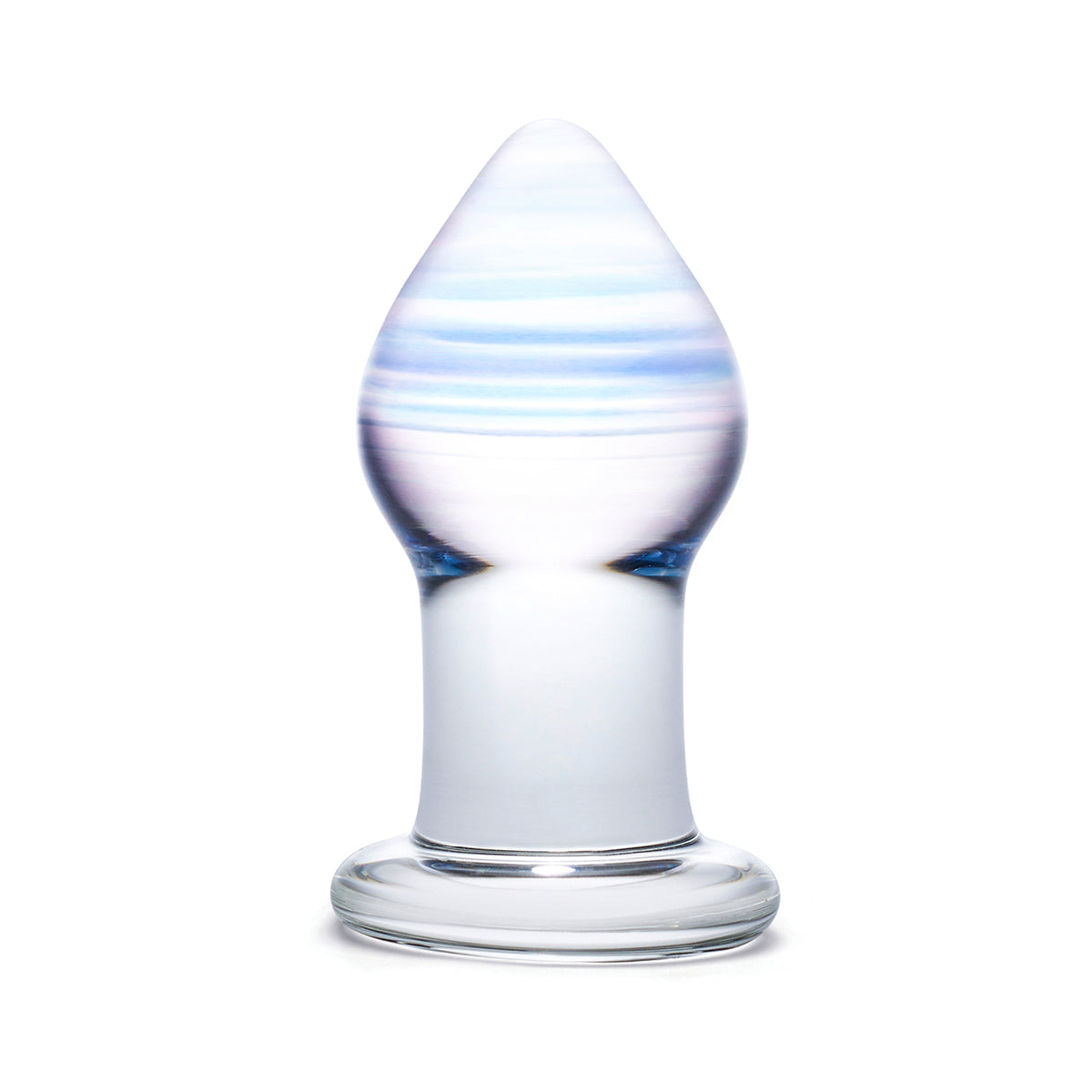 2.75" Amethyst Rain Glass Butt Plug