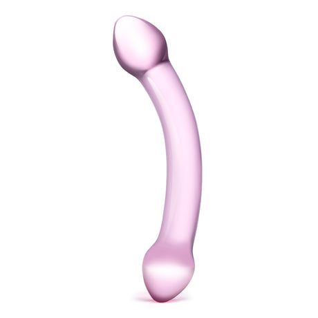6.5" Double Trouble Purple Curved Glass Dildo