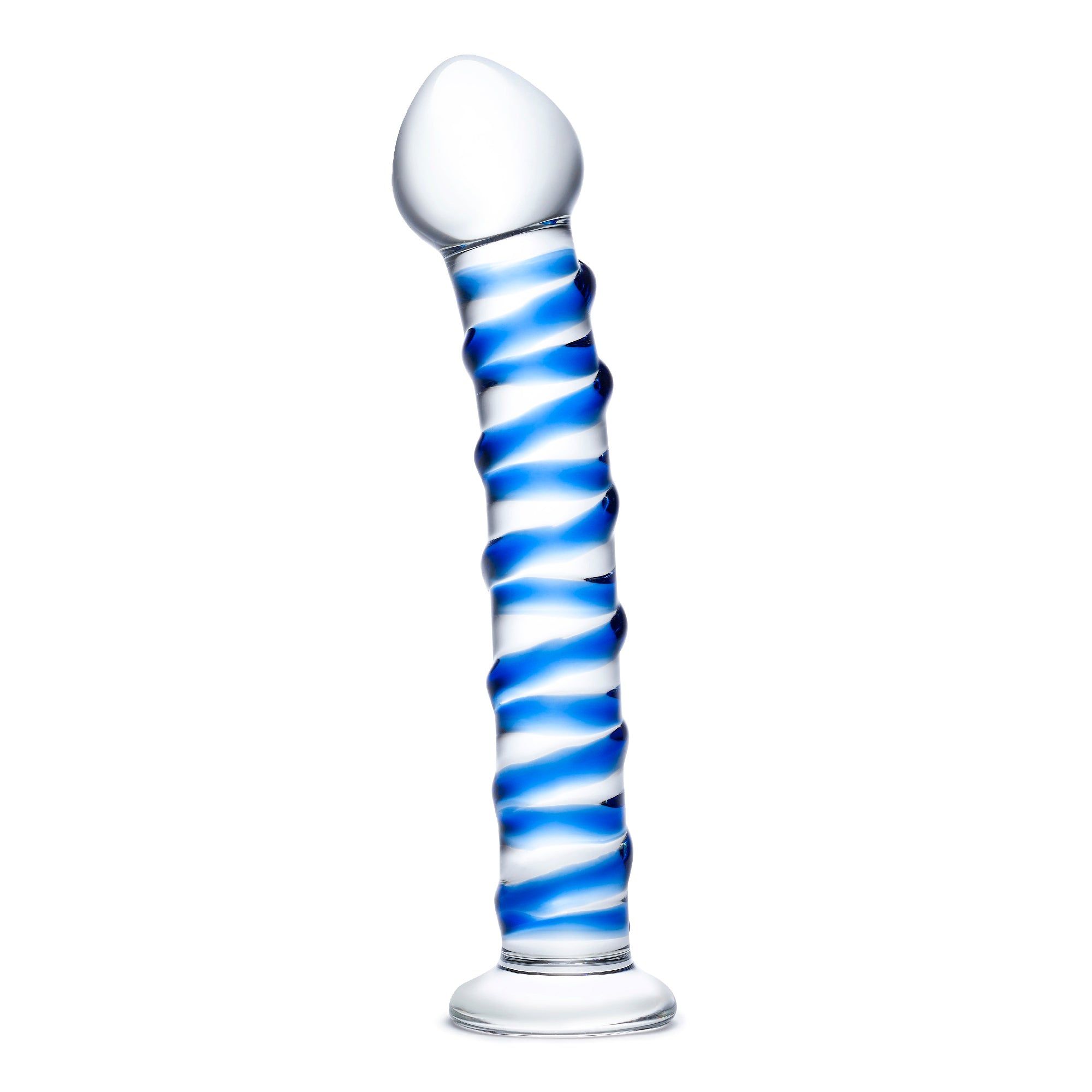 7" Blue Spiral Dildo