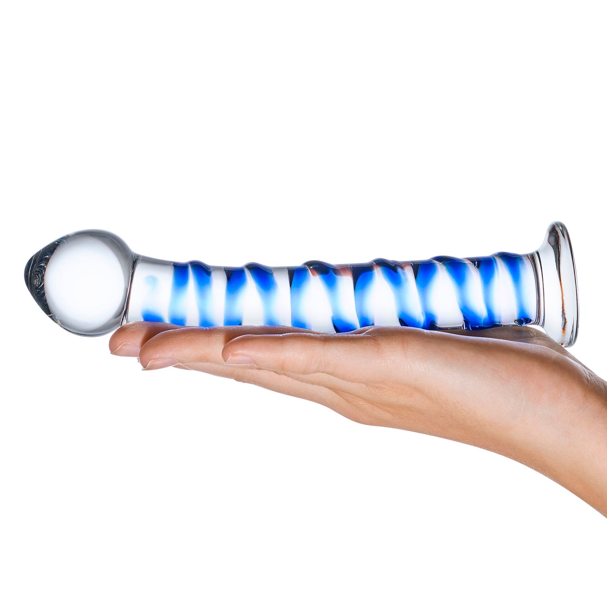 7" Blue Spiral Dildo