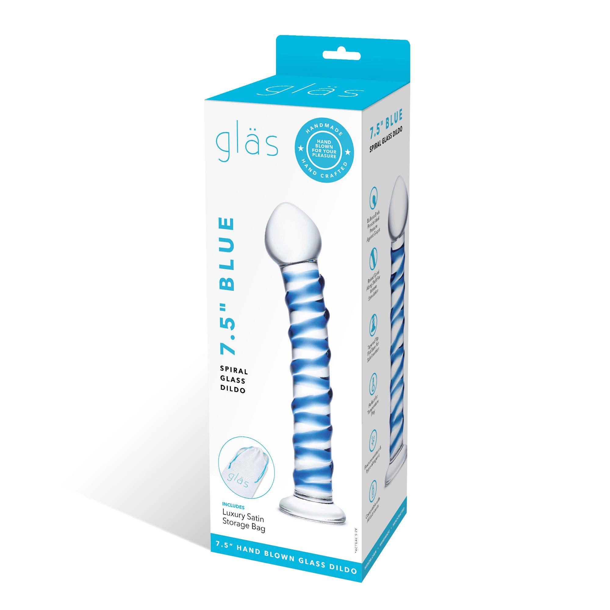 7" Blue Spiral Dildo