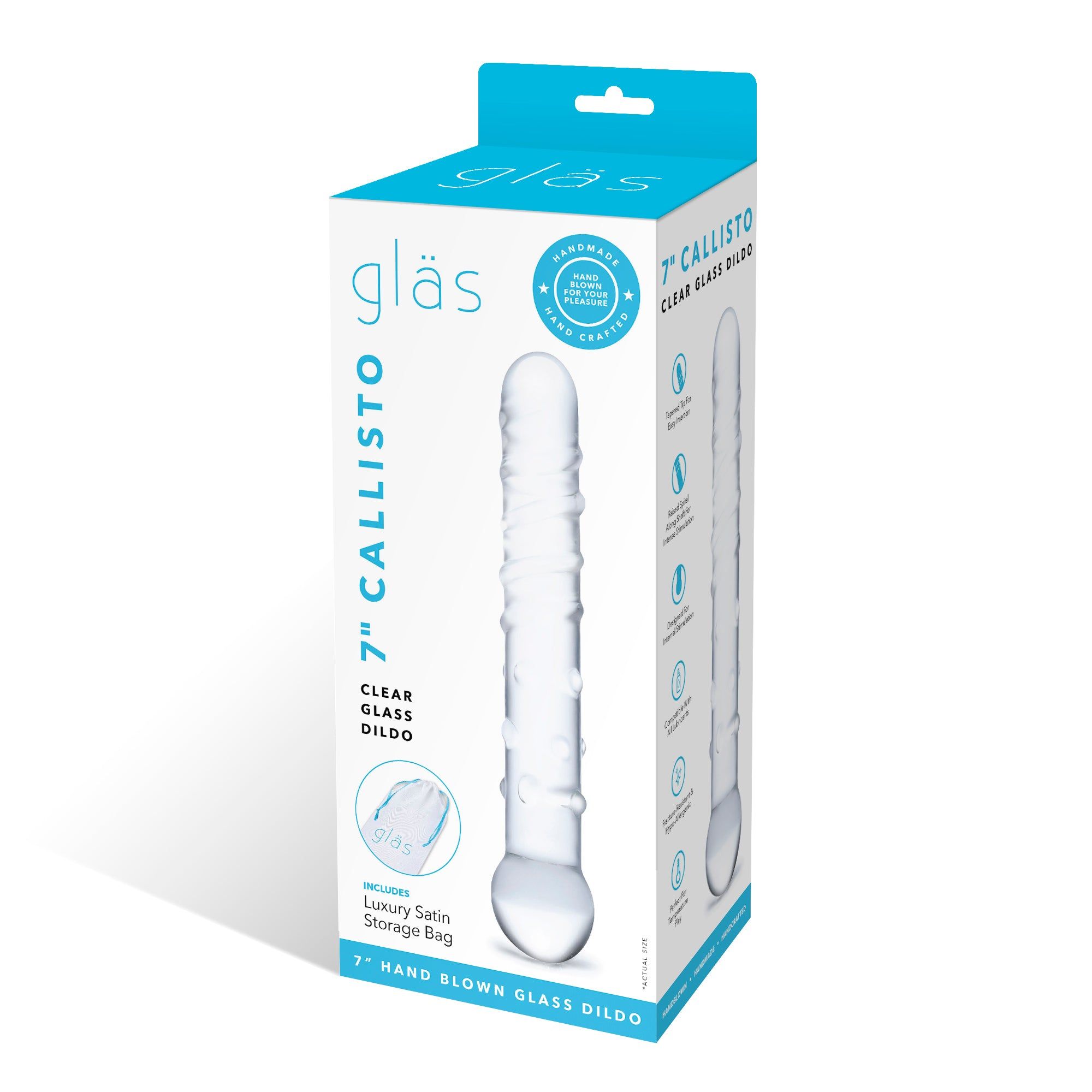 Callisto Nubbed Clear Dildo