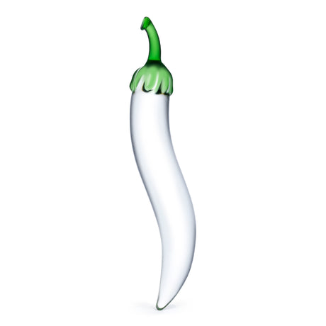 7" Naturals Chili Pepper Curved Glass Dildo