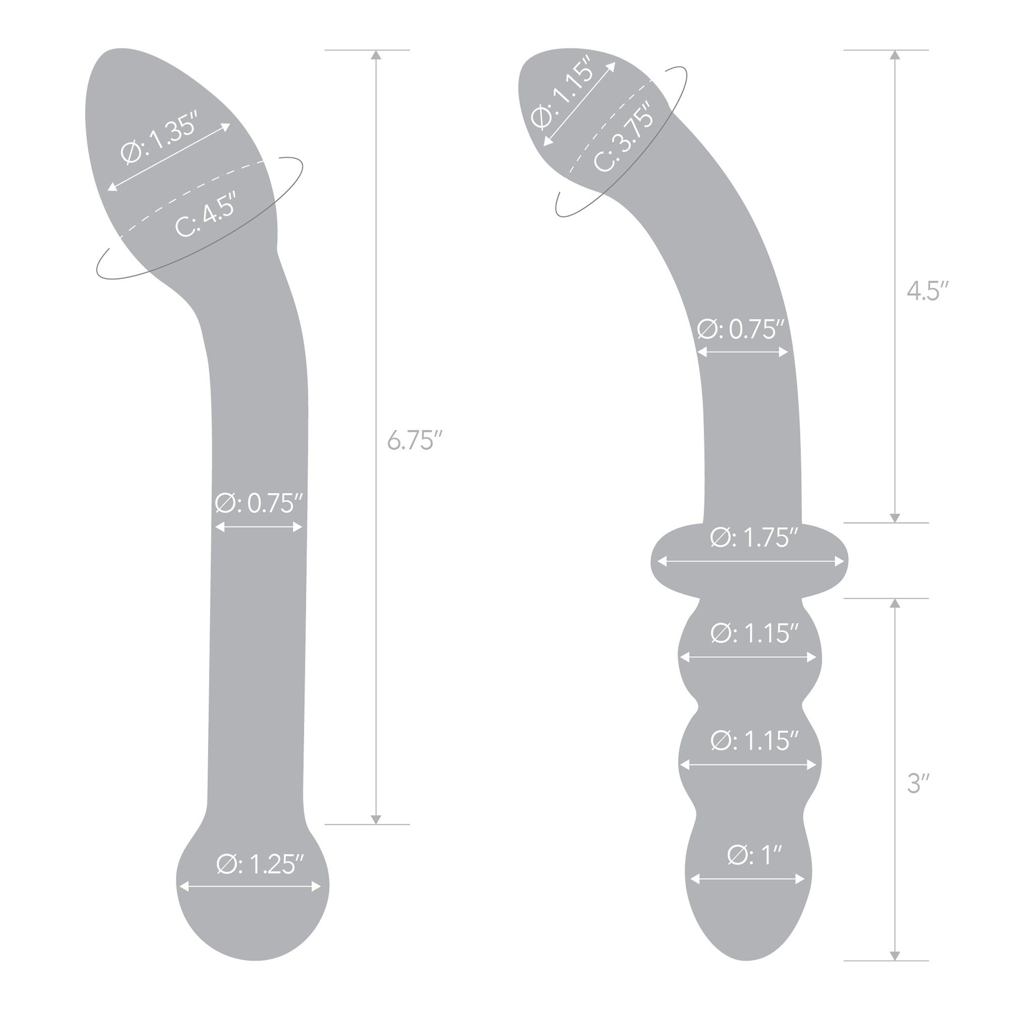 G-Spot Pleasure Glass Dildo Set