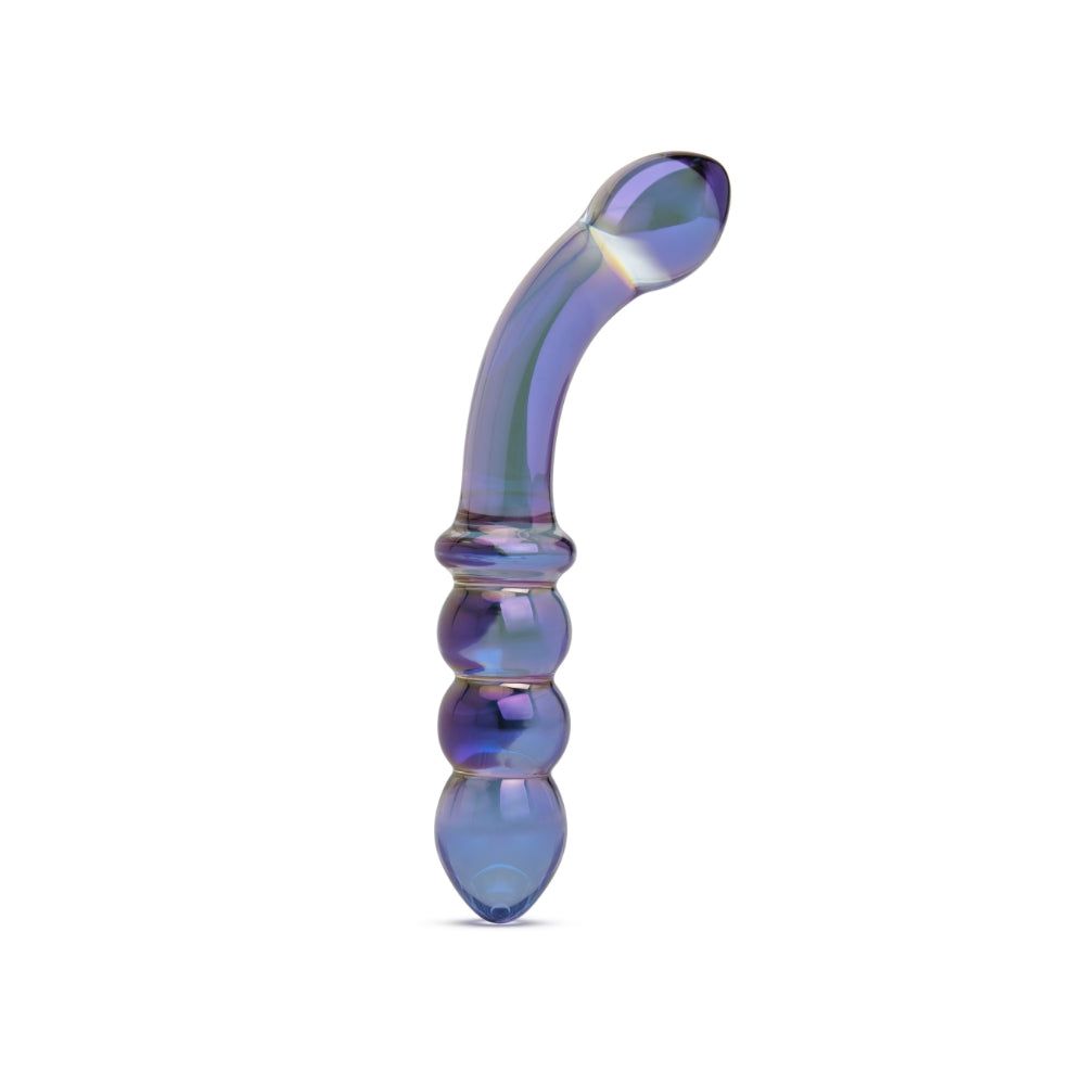 Iridescent Chrome Double Ended Beaded Dildo