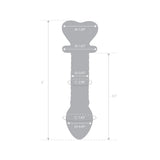 6.25" Pink Love Crystal Heart Ribbed Glass Dildo