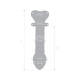 6.25" Pink Love Crystal Heart Ribbed Dildo