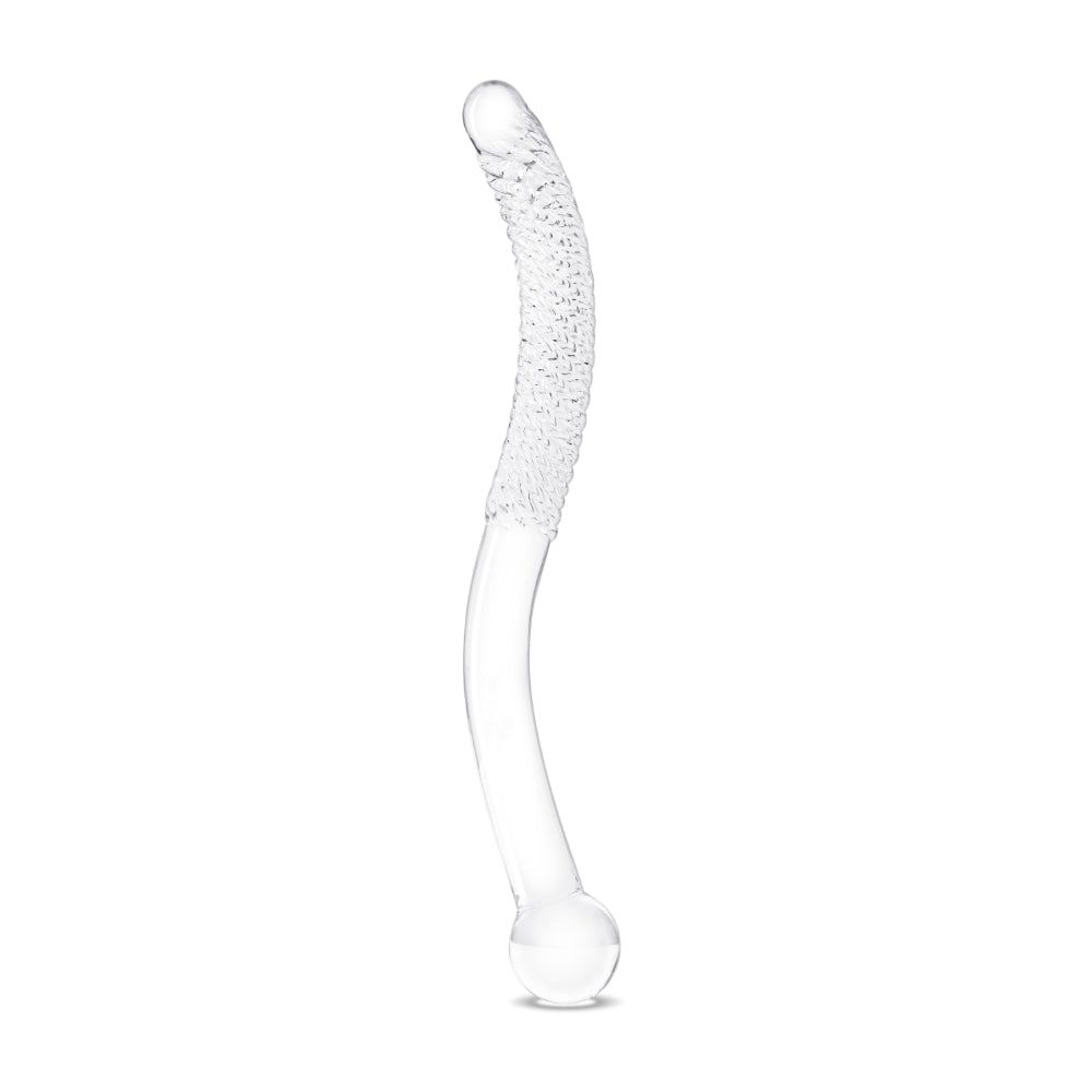 9.5" Dual Ended Ribbed S Curved Dildo