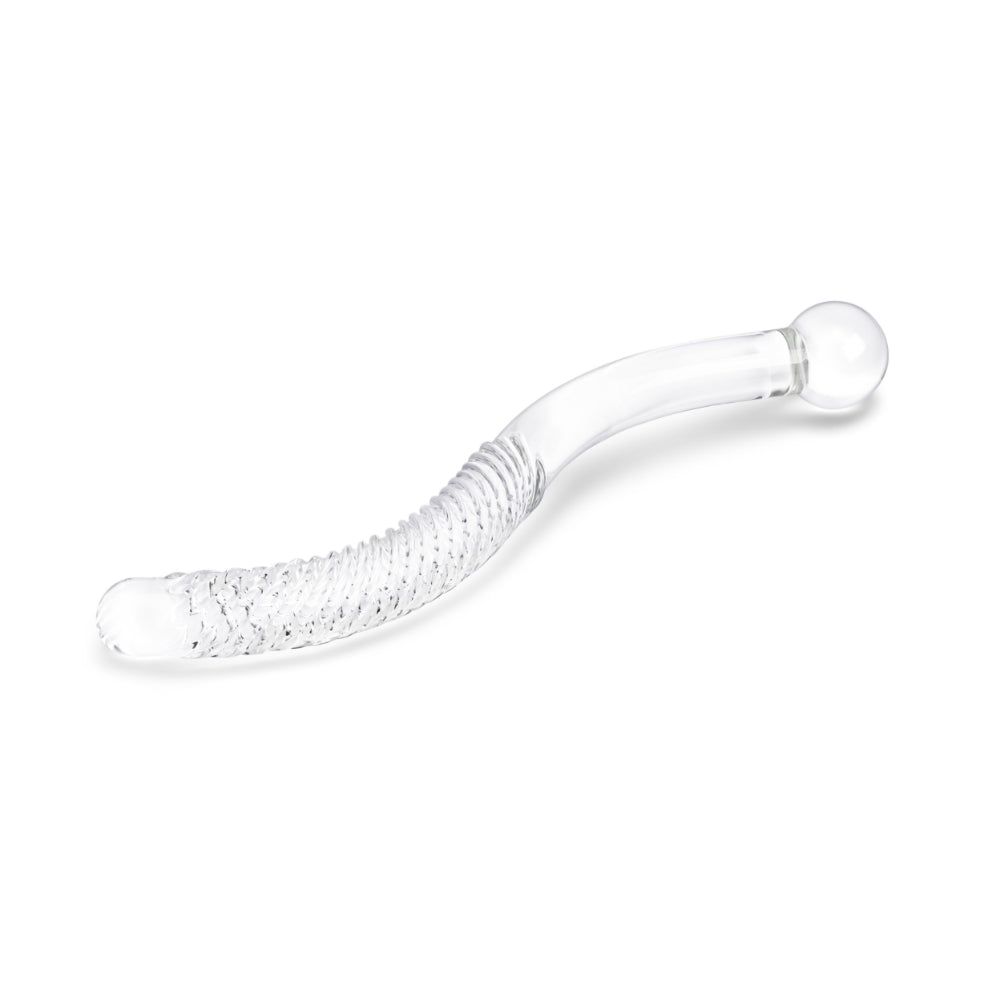 9.5" Dual Ended Ribbed S Curved Dildo