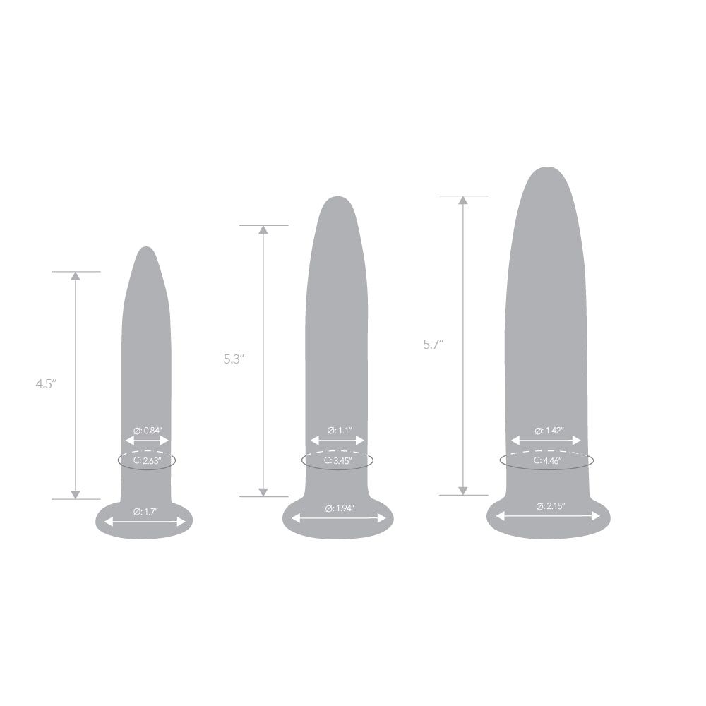 Beginners Long Butt Plug Set