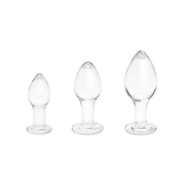 Beginner Glass Butt Plug Set - Starter Anal Plugs | By Gls Beginner Glass Butt Plug Set - Starter Anal Plugs | By Gls