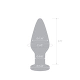 4.25" Clearly Pleasure Glass Butt Plug