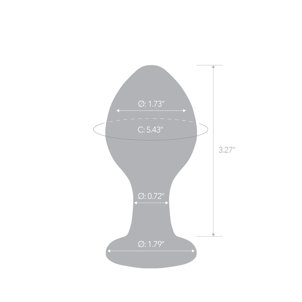 3.5" Confetti Glass Butt Plug
