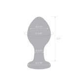 3.5" Confetti Glass Butt Plug