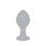 Gray silhouette of a product with measurements on a white background