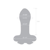 Gray silhouette of a 2.75" Monarch Plug with measurements on a white background