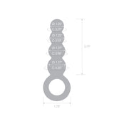 6" Quatro Tease Beaded Glass DIldo