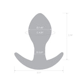  Bulbous Glass Anal Toy measurements on a white background