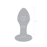 3.5" Crystal Crush Glass Butt Plug