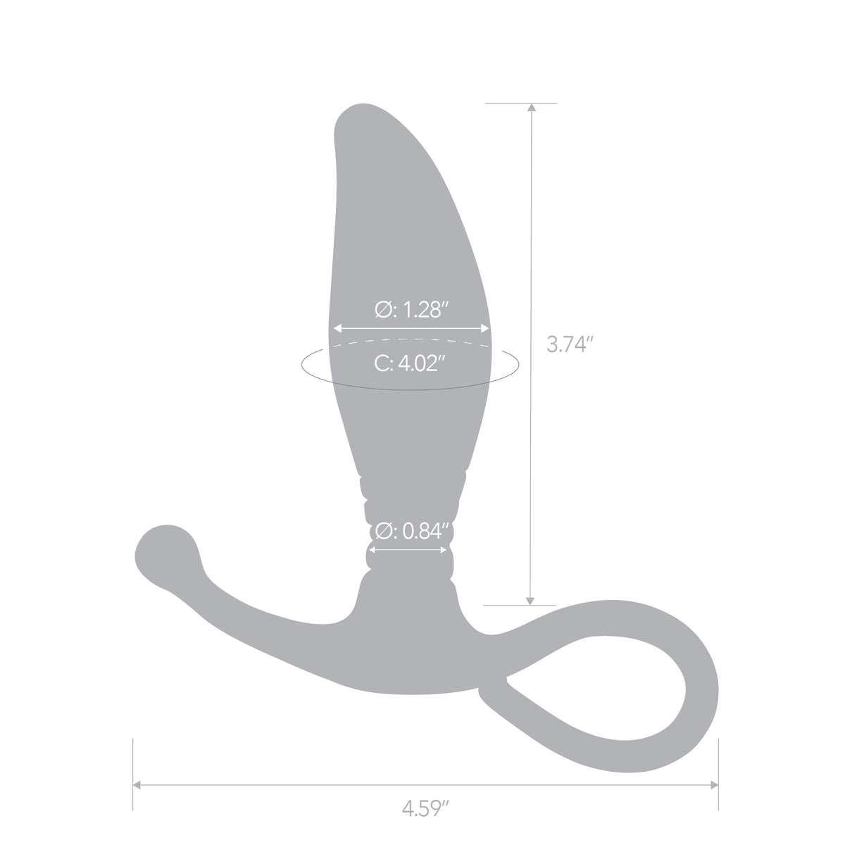 5.5" Slick Silver Glass Butt Plug