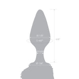 4.5" Siren's Tale Glass Butt Plug