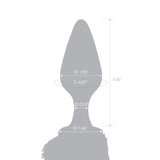 Gray tool with measurements on a white background