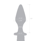Measurement chart of a gray object with dimensions labeled