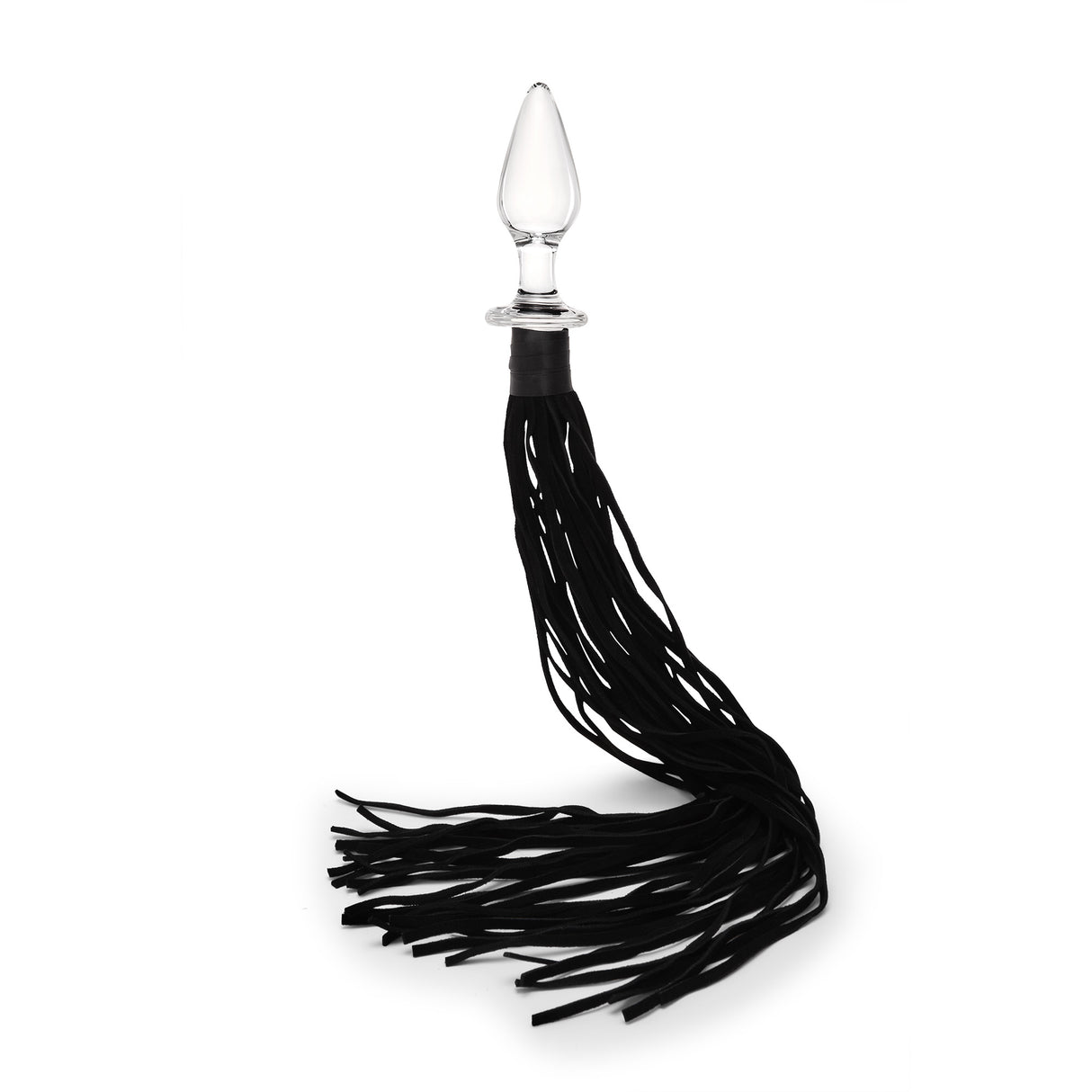 Glass Plug with Flogger on a white background