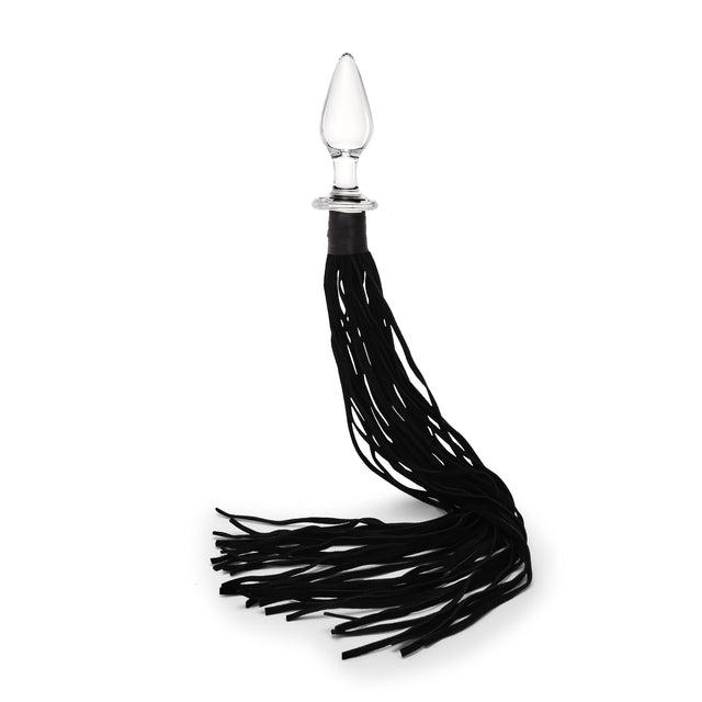 Glass Plug with Flogger on a white background