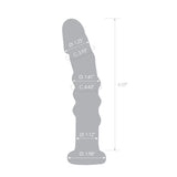 Gray measurement chart with dimensions on a white background