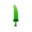 Green Jalapeño Glass Dildo on a white background