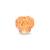 Orange rosebud base butt plug  on a white background