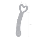 Spiraled Ridge Glass Dildo with heart-shaped base