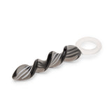 7.75" Zebra Twist Spiral Glass Dildo