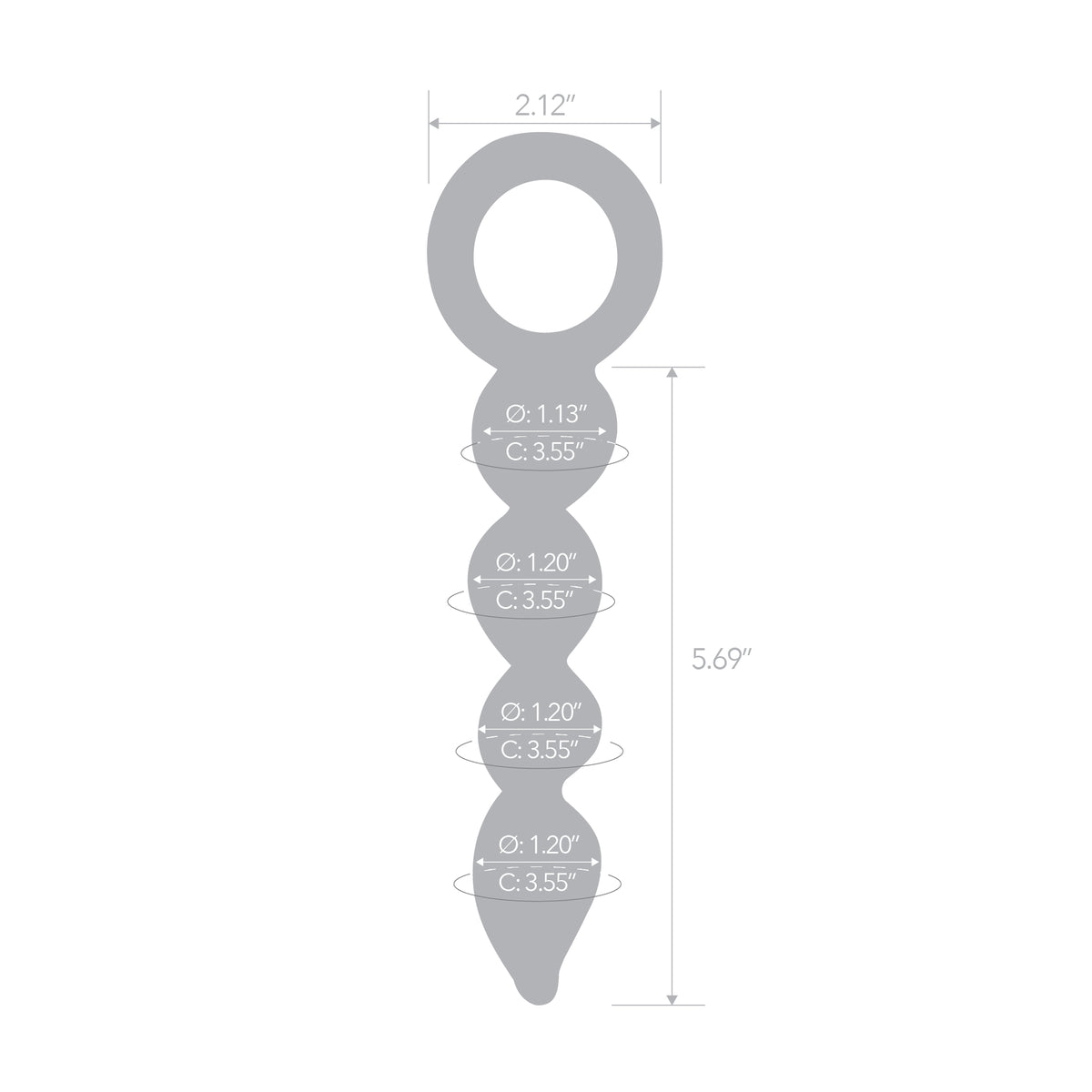 7.75" Zebra Twist Spiral Glass Dildo