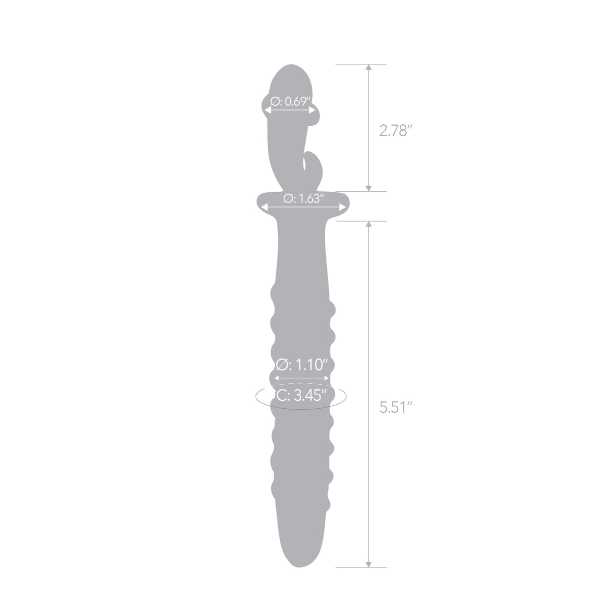 8.5" Boo-ty Treat Spiral Glass Butt Plug
