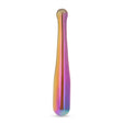 Chrome Baseball Bat Shaped Dildo with round handle on a white background