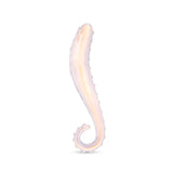 Iridescent G-Spot Glass Dildo on a white background
