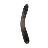 Black Curved Dual-Ended Glass Dildo on a white background