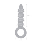 Gray tool with measurements on a white background