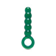 Green Beaded Glass Anal Plug on a white background