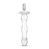 Glow-in-the-Dark Glass with a heart-shaped base on a white background