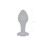 3.35 Rear Sparkle Glass Butt Plug